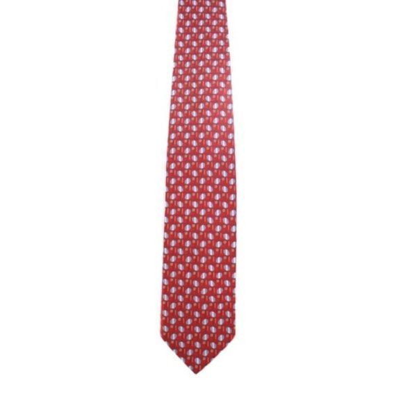 ERMENEGILDO ZEGNA Red Print Men's Necktie